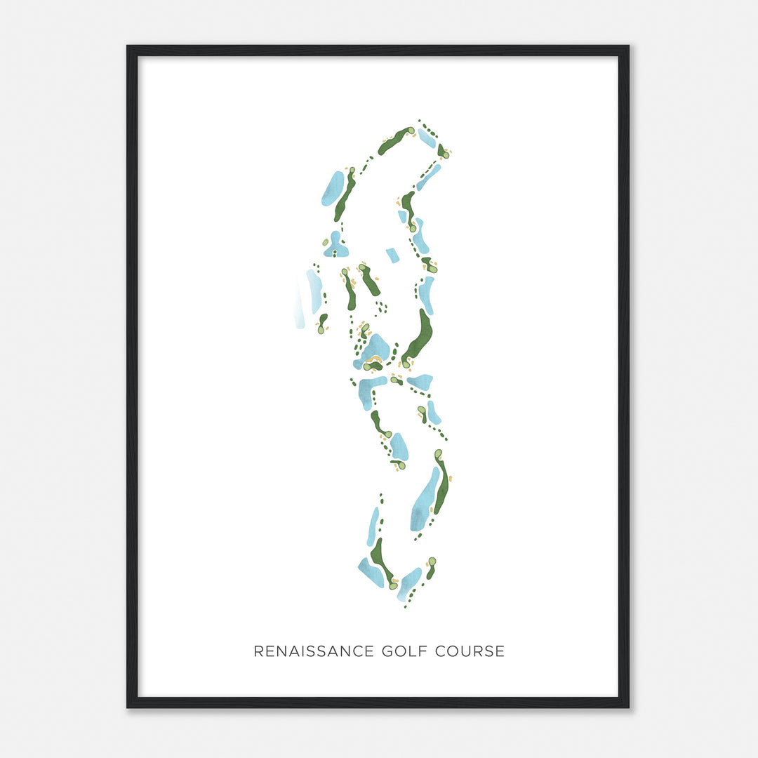 Print of Renaissance Golf Course Modern Map