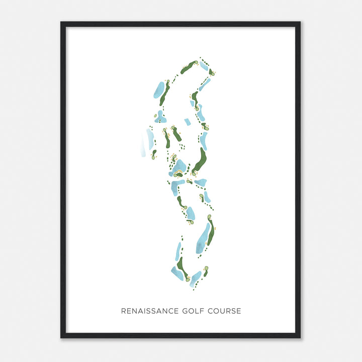 Print of Renaissance Golf Course Modern Map