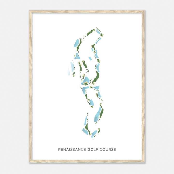 Print of Renaissance Golf Course Modern Map