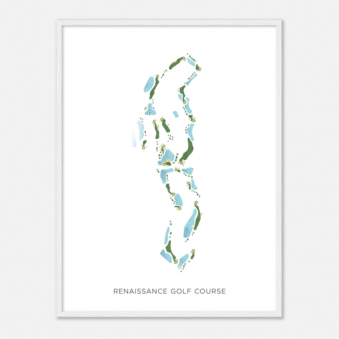 Print of Renaissance Golf Course Modern Map
