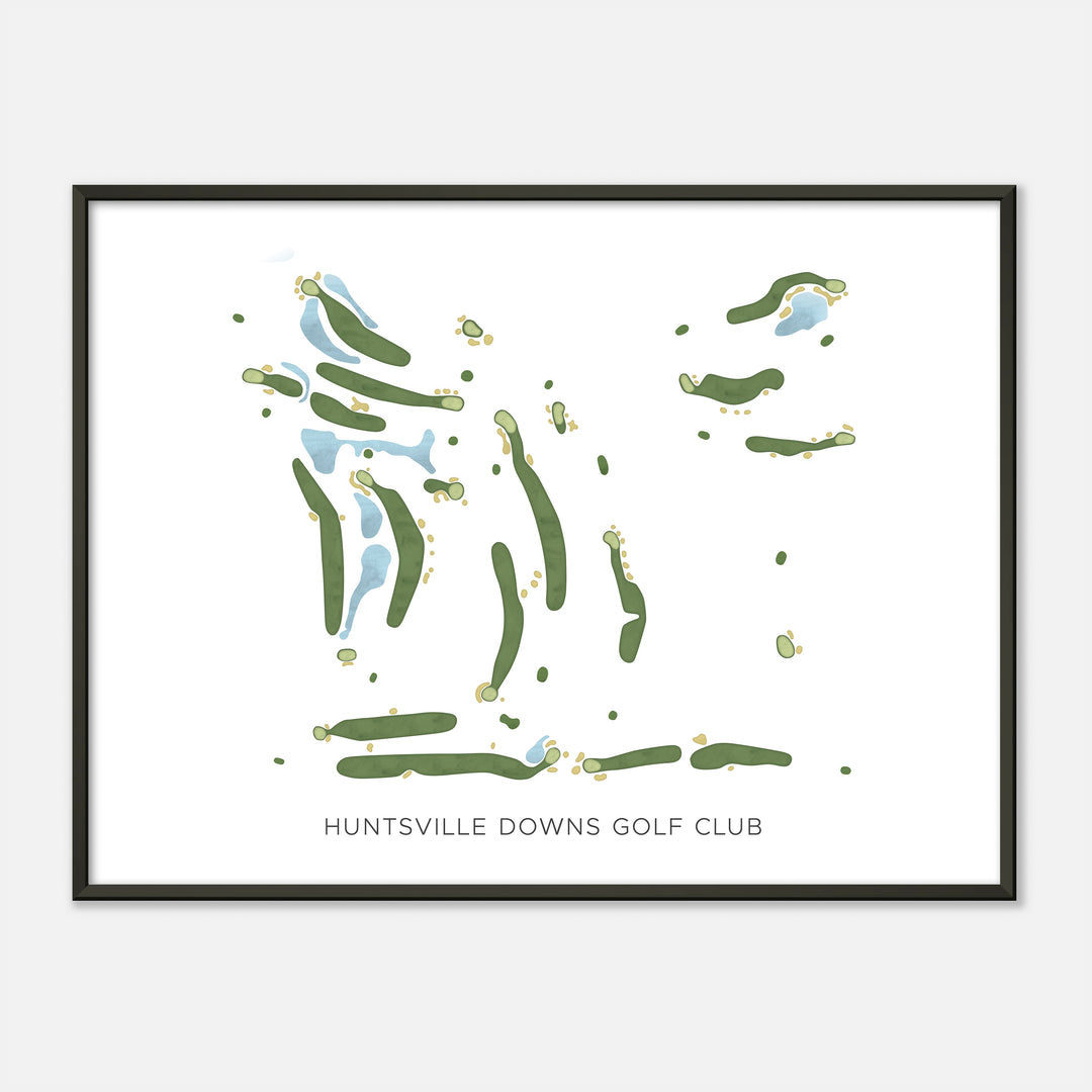 Print of Huntsville Downs Golf Club Modern Map