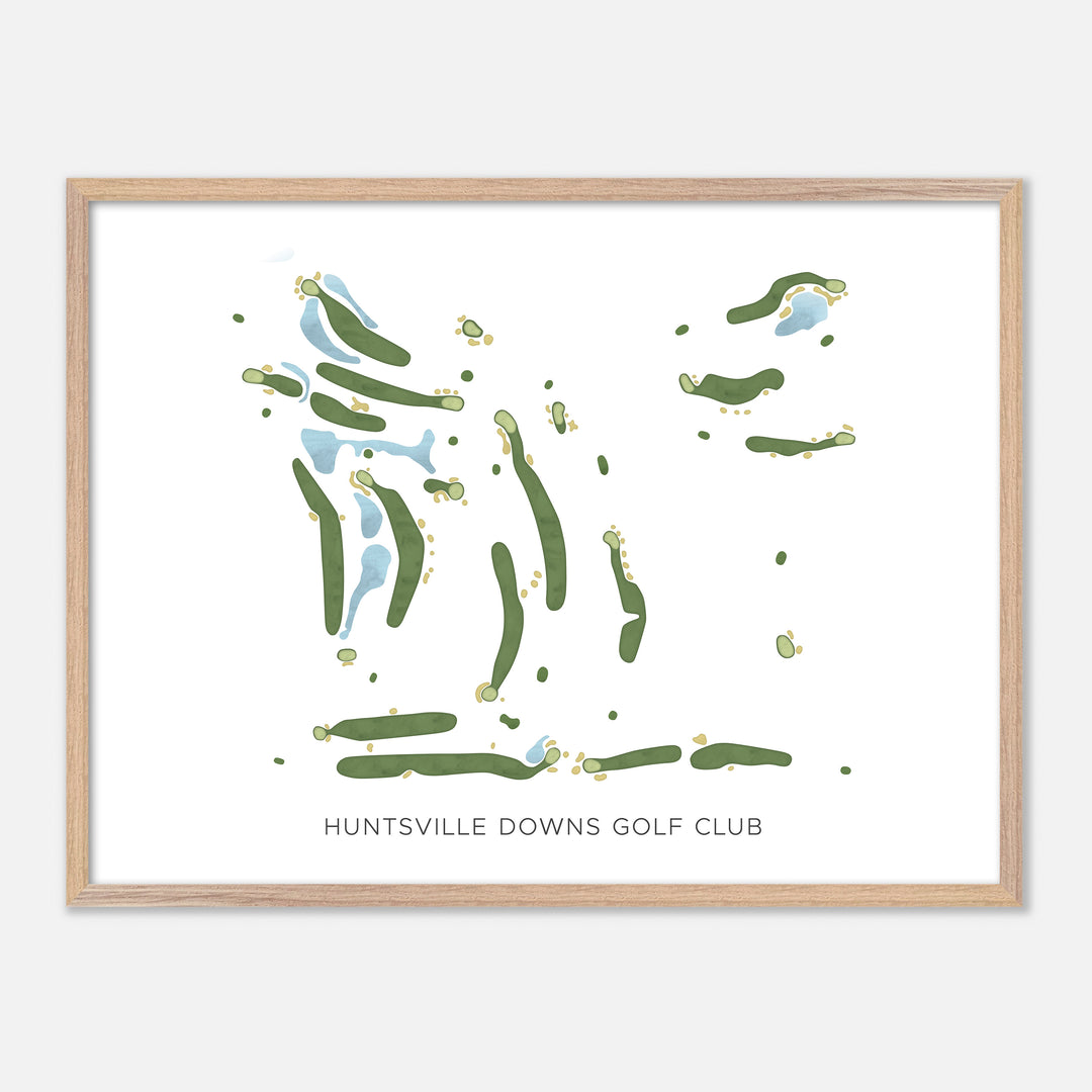 Print of Huntsville Downs Golf Club Modern Map