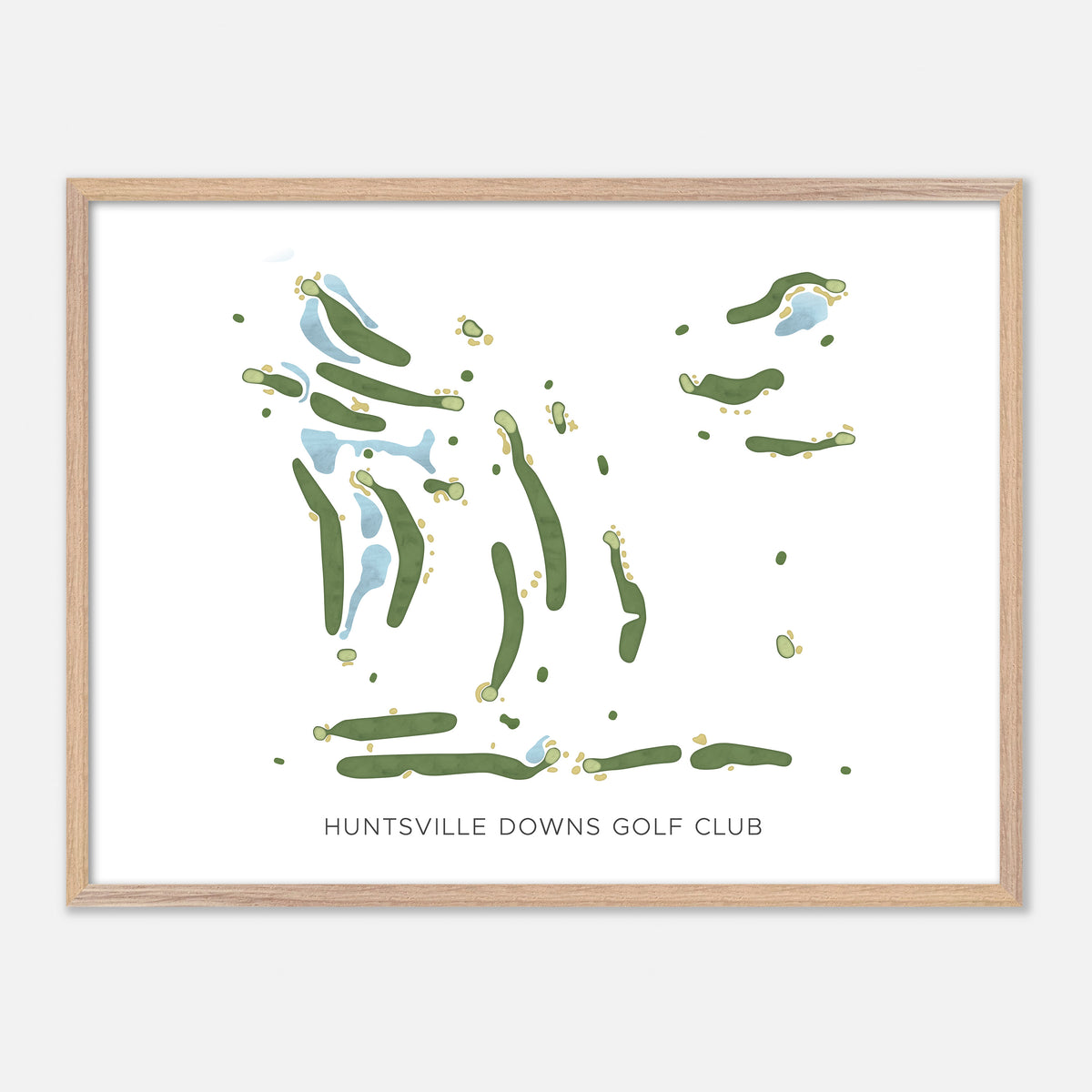 Print of Huntsville Downs Golf Club Modern Map