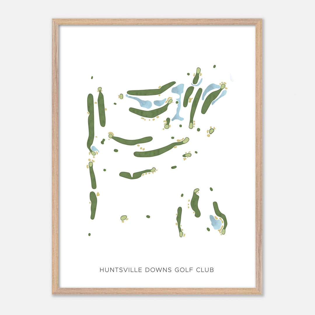 Print of Huntsville Downs Golf Club Modern Map