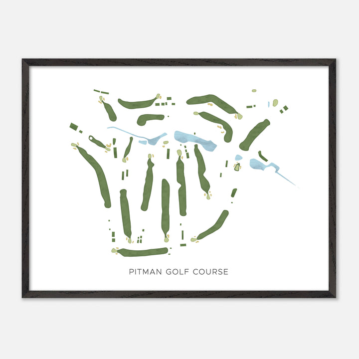 Print of Pitman Golf Course Modern Map