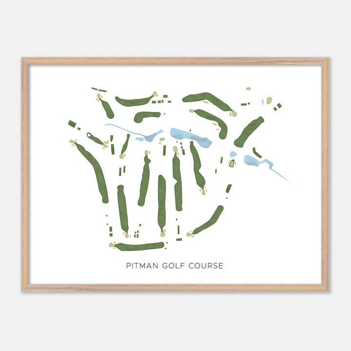 Print of Pitman Golf Course Modern Map