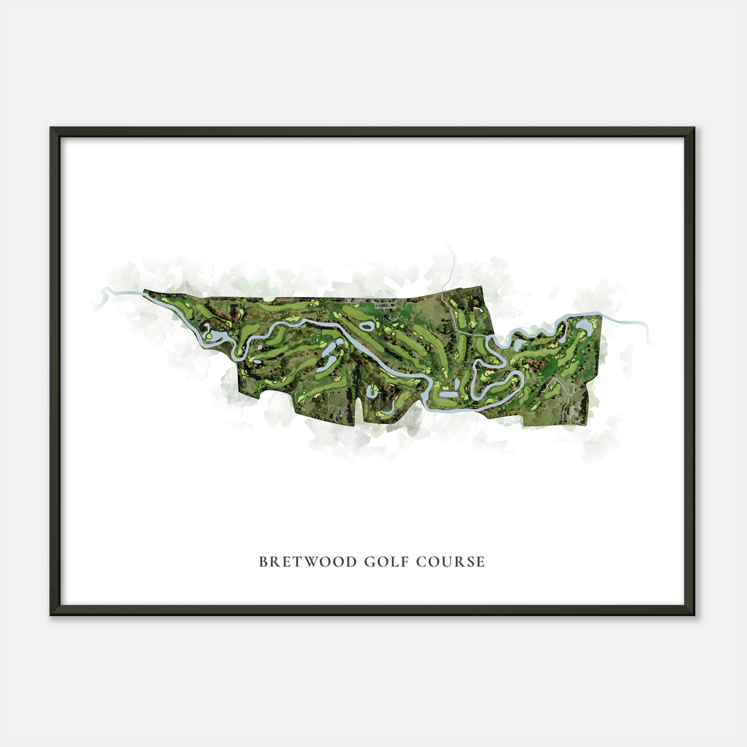 Print of Bretwood Golf Course Classic Map