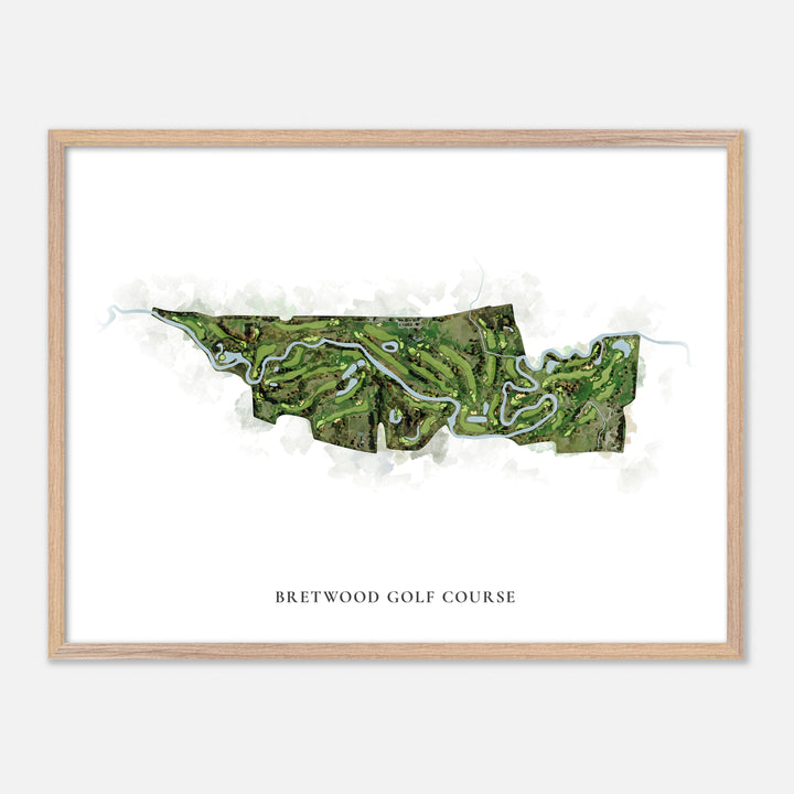 Print of Bretwood Golf Course Classic Map