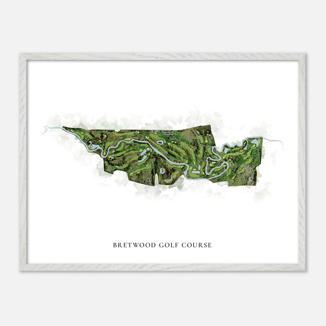 Print of Bretwood Golf Course Classic Map