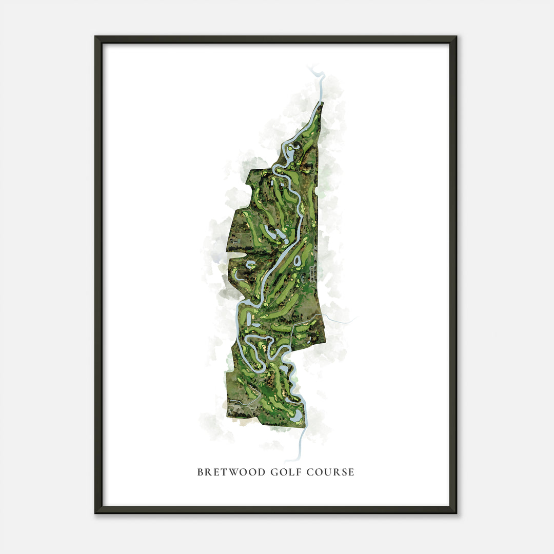 Print of Bretwood Golf Course Classic Map