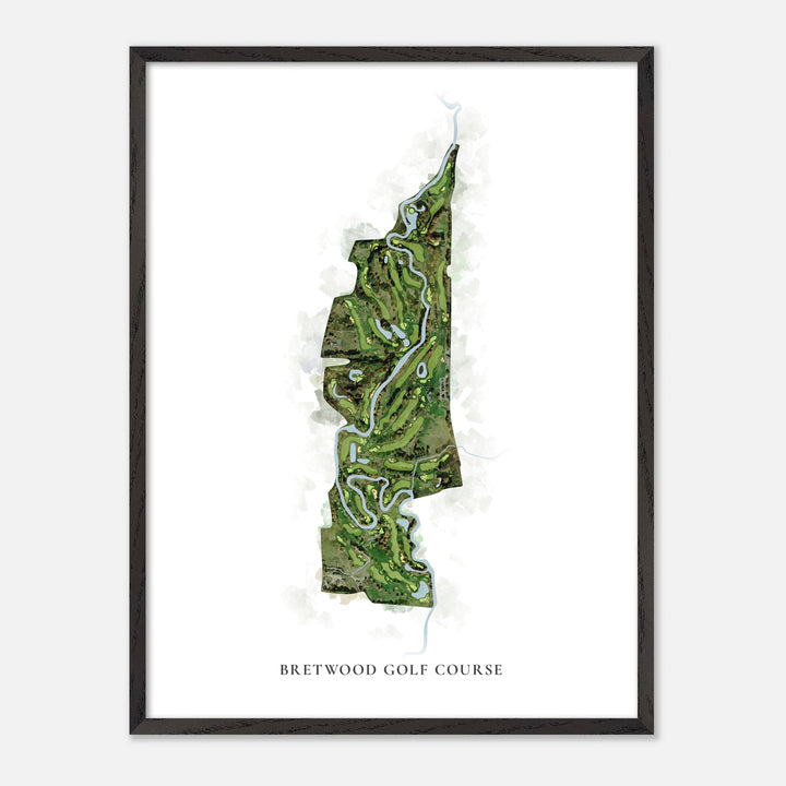 Print of Bretwood Golf Course Classic Map