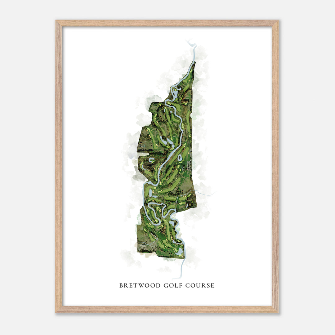Print of Bretwood Golf Course Classic Map