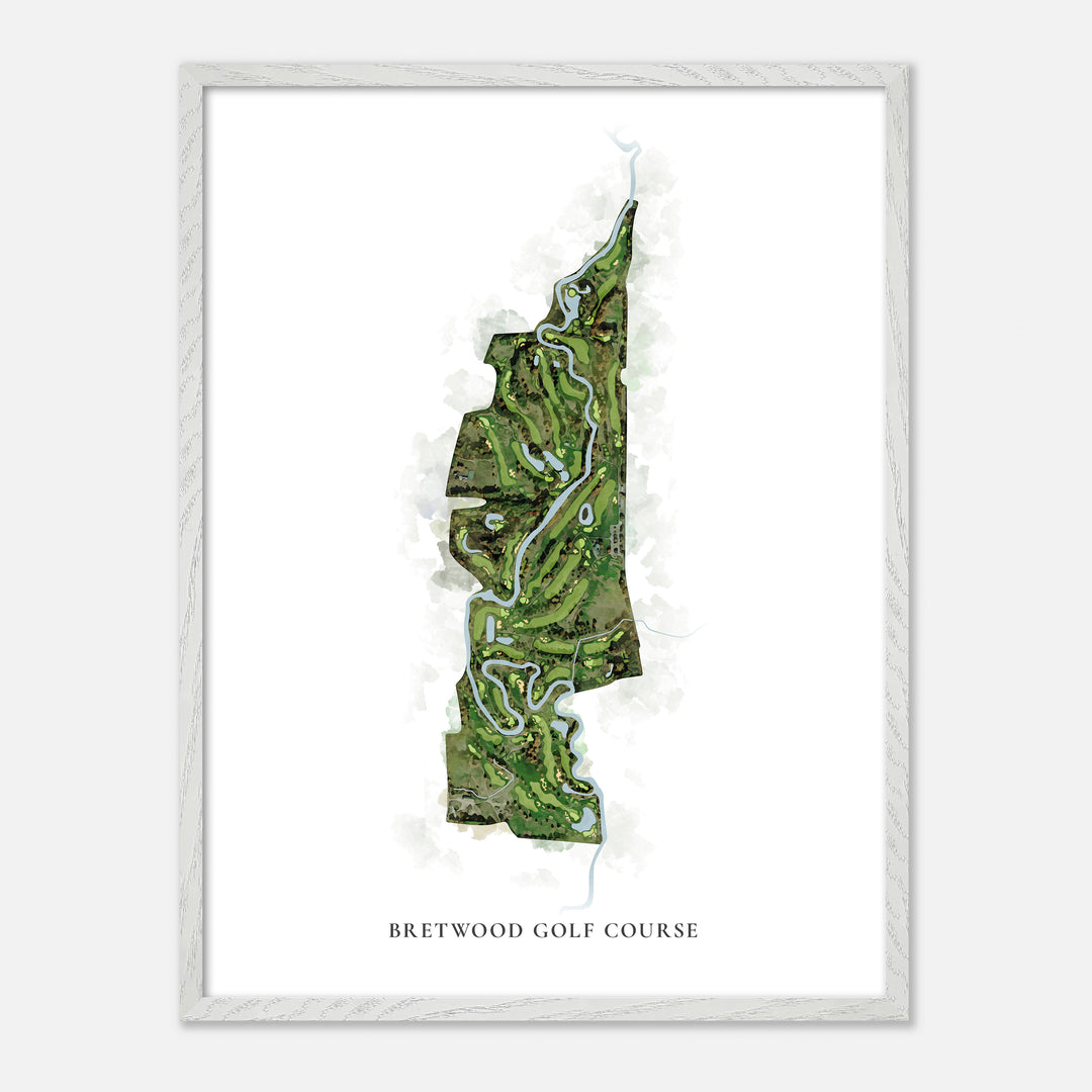 Print of Bretwood Golf Course Classic Map