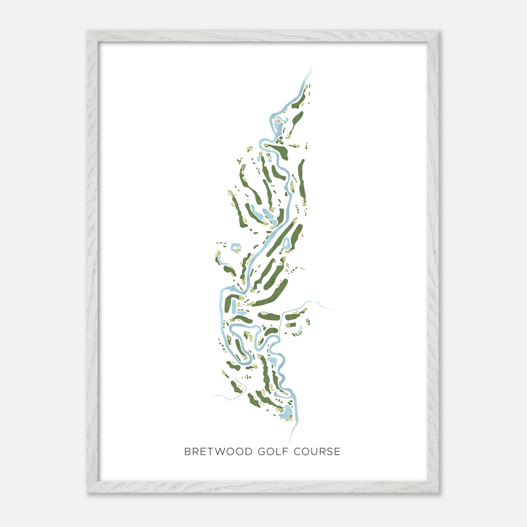 Print of Bretwood Golf Course Modern Map