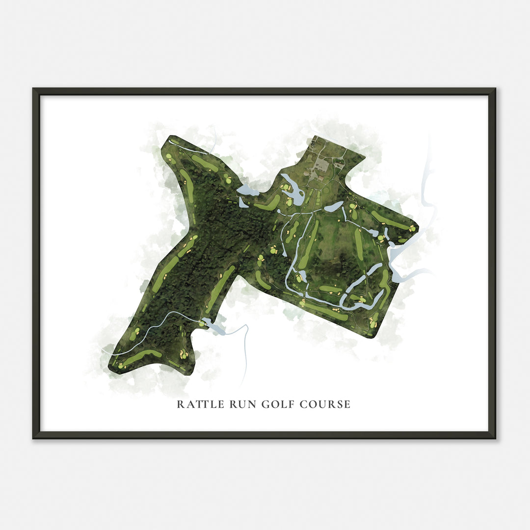 Print of Rattle Run Golf Course Classic Map