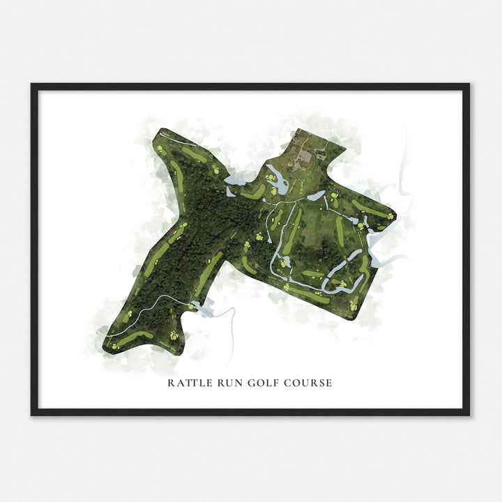 Print of Rattle Run Golf Course Classic Map