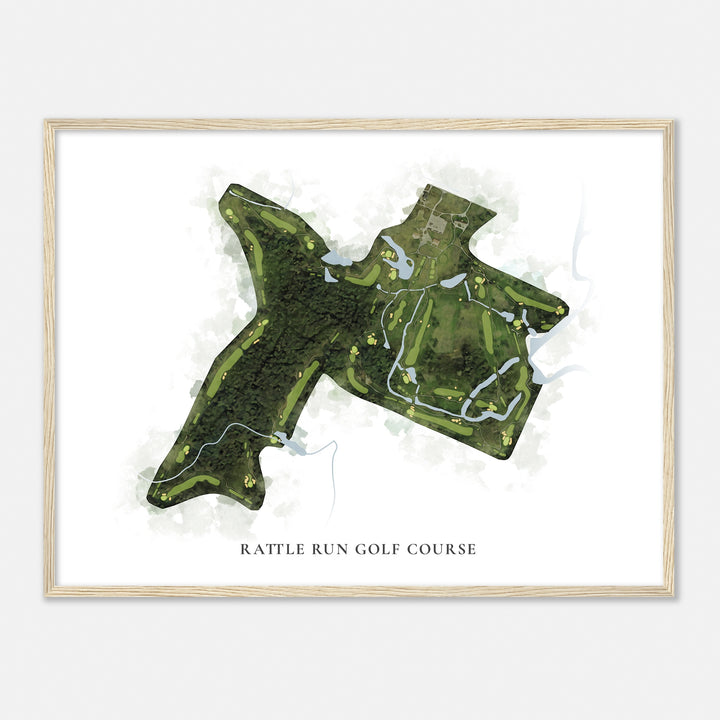 Print of Rattle Run Golf Course Classic Map