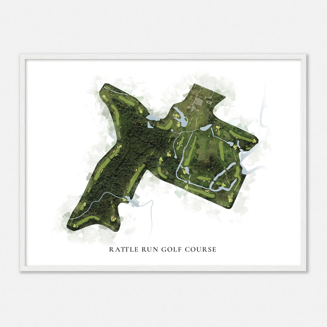 Print of Rattle Run Golf Course Classic Map