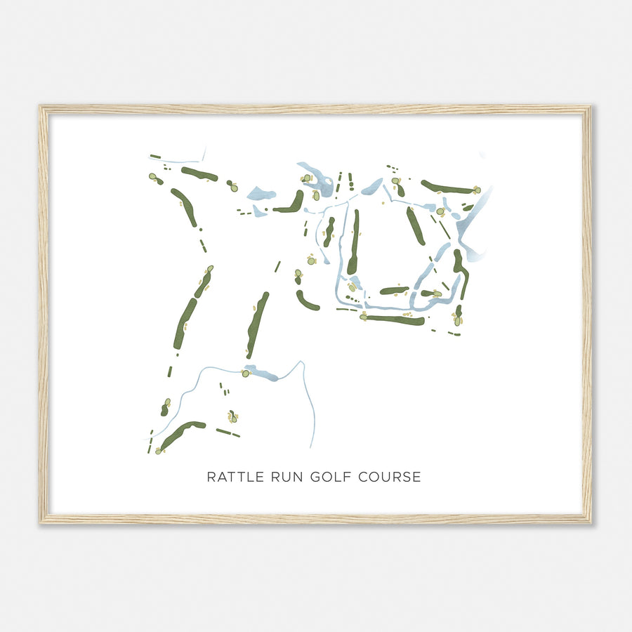 Print of Rattle Run Golf Course Modern Map