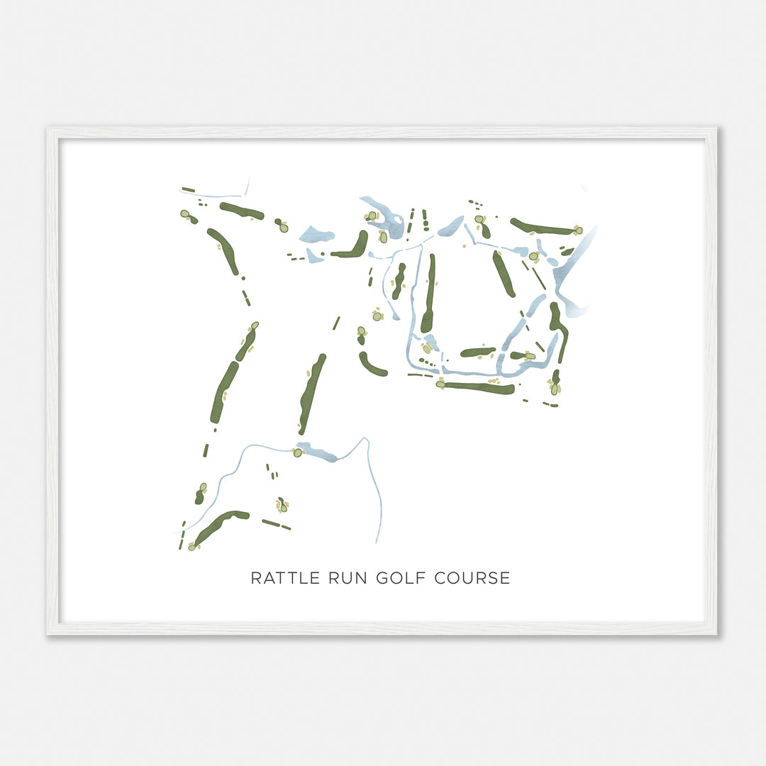Print of Rattle Run Golf Course Modern Map