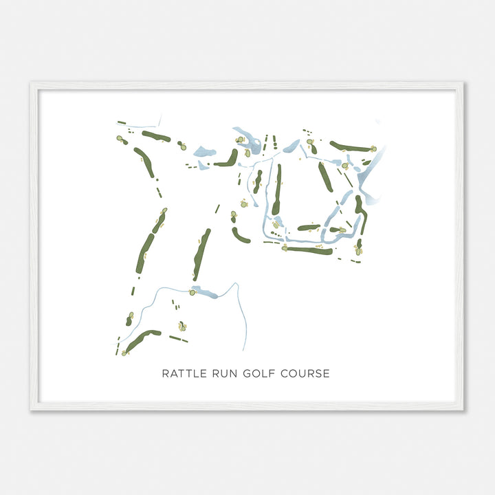 Print of Rattle Run Golf Course Modern Map