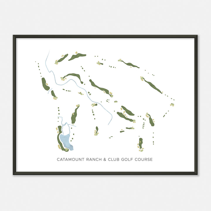 Print of Catamount Ranch & Club Golf Course Modern Map