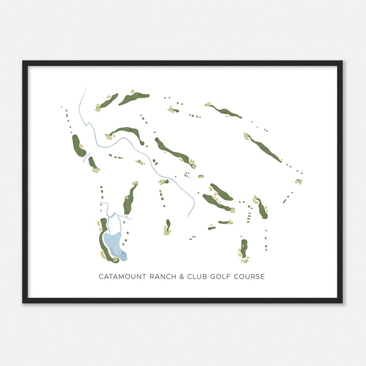 Print of Catamount Ranch & Club Golf Course Modern Map