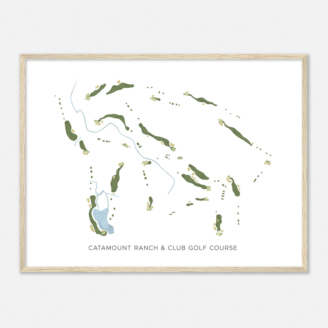 Print of Catamount Ranch & Club Golf Course Modern Map