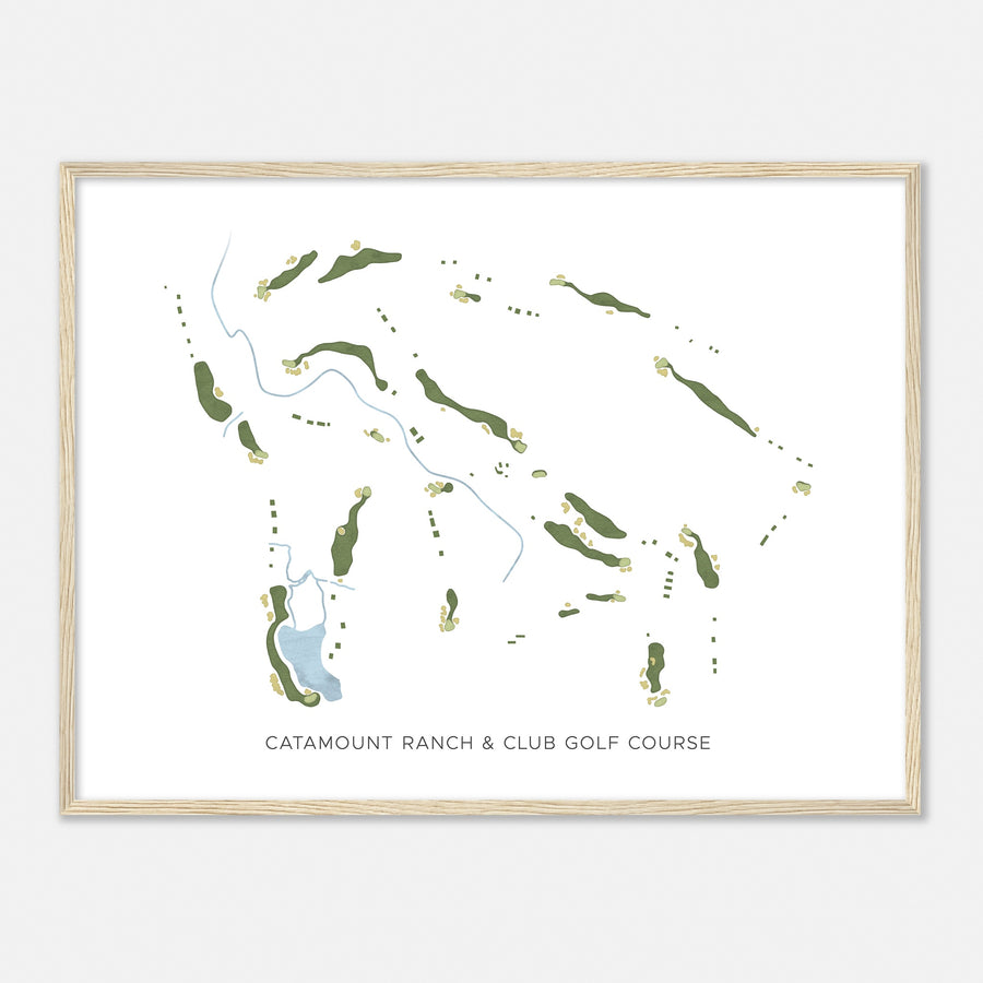 Print of Catamount Ranch & Club Golf Course Modern Map