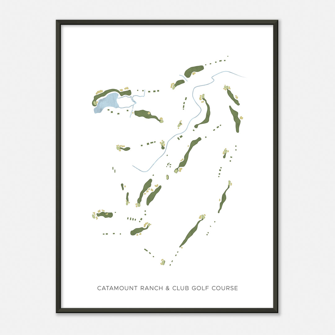 Print of Catamount Ranch & Club Golf Course Modern Map