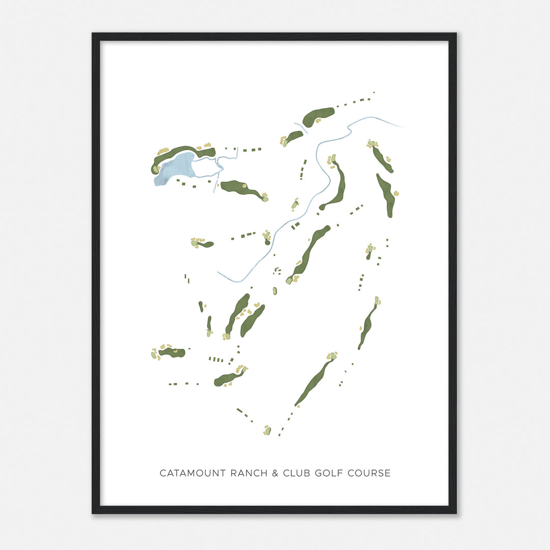 Print of Catamount Ranch & Club Golf Course Modern Map