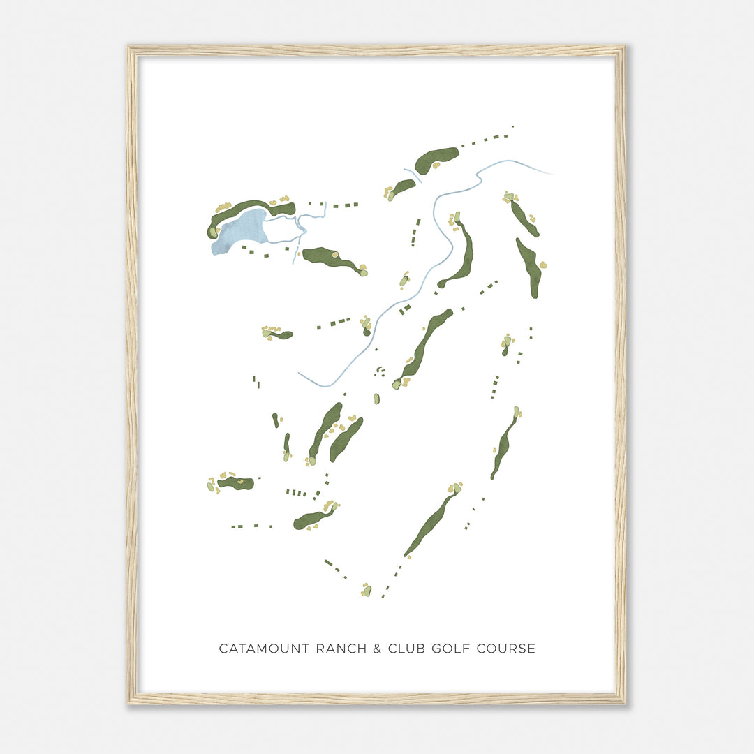 Print of Catamount Ranch & Club Golf Course Modern Map