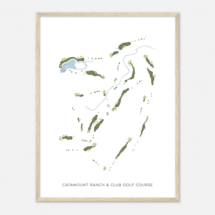 Print of Catamount Ranch & Club Golf Course Modern Map