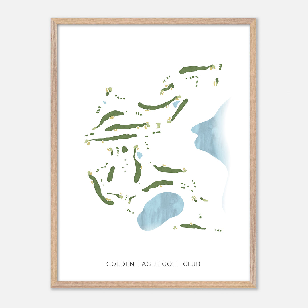 Print of Golden Eagle Golf Club Modern Map