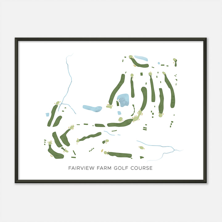 Print of Fairview Farm Golf Course Modern Map