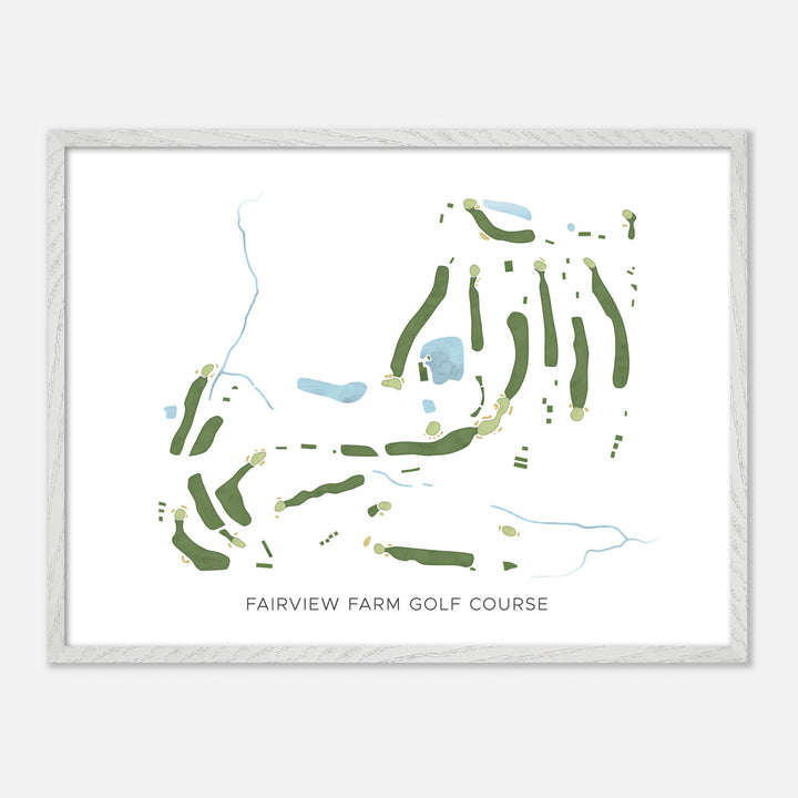 Print of Fairview Farm Golf Course Modern Map