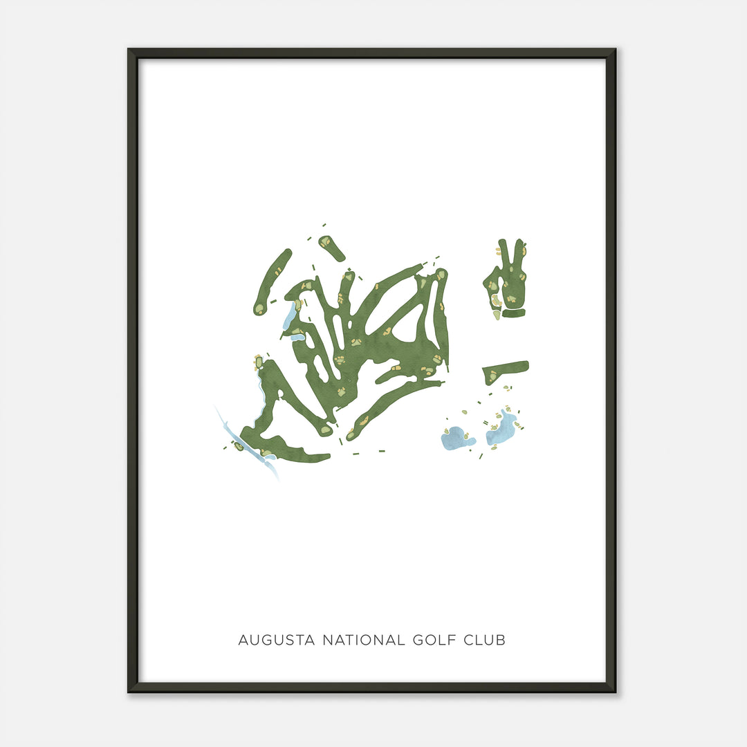 Print of Augusta National Golf Club Modern Map