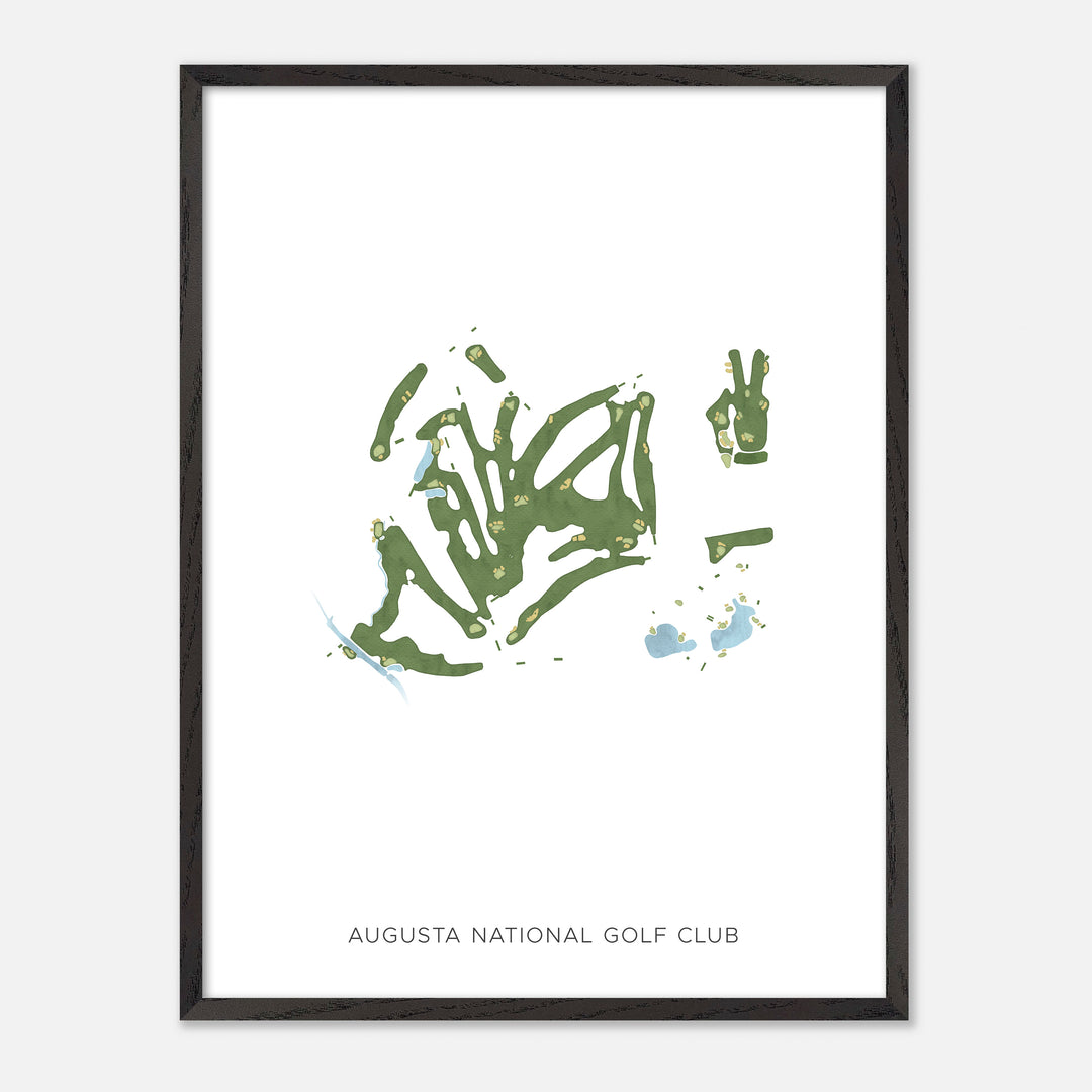 Print of Augusta National Golf Club Modern Map