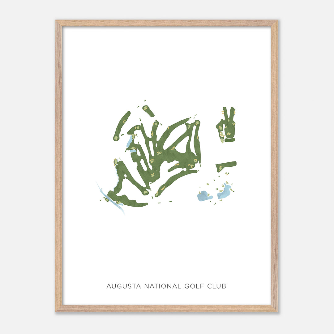 Print of Augusta National Golf Club Modern Map