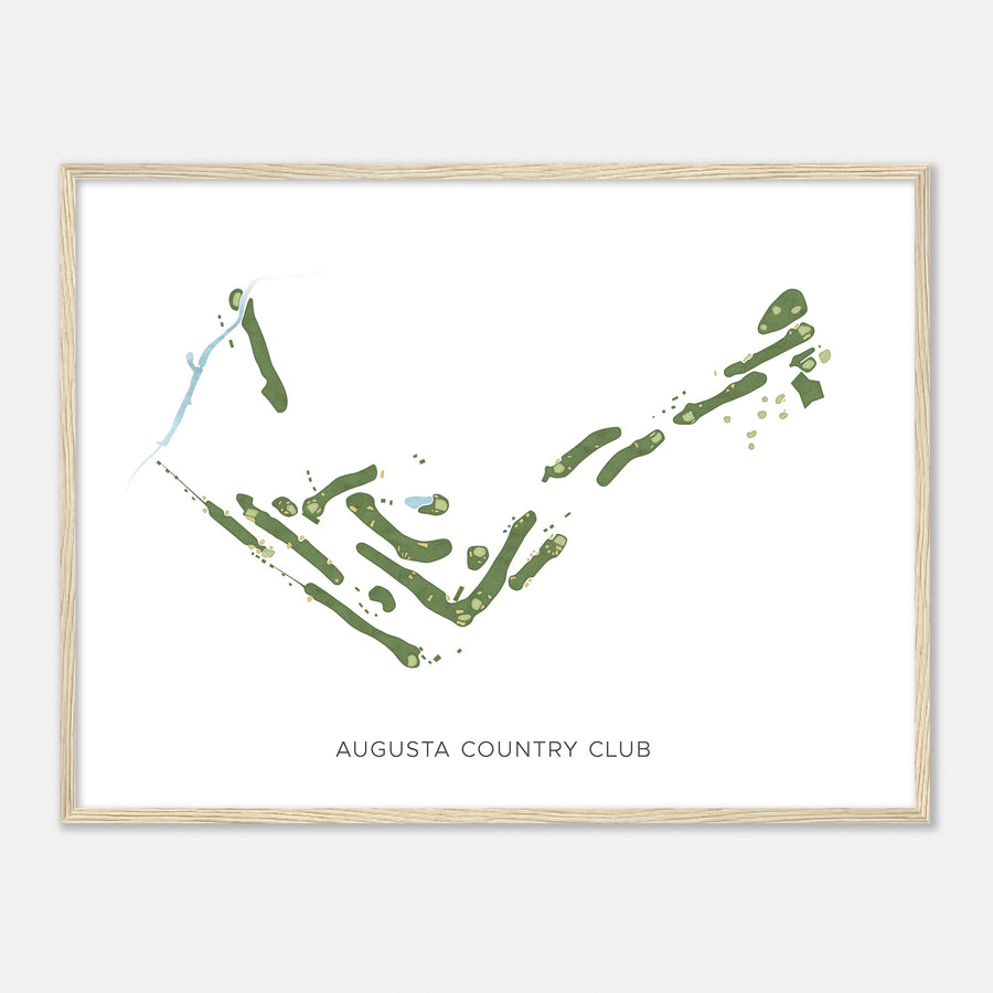 Print of Augusta Country Club Modern Map