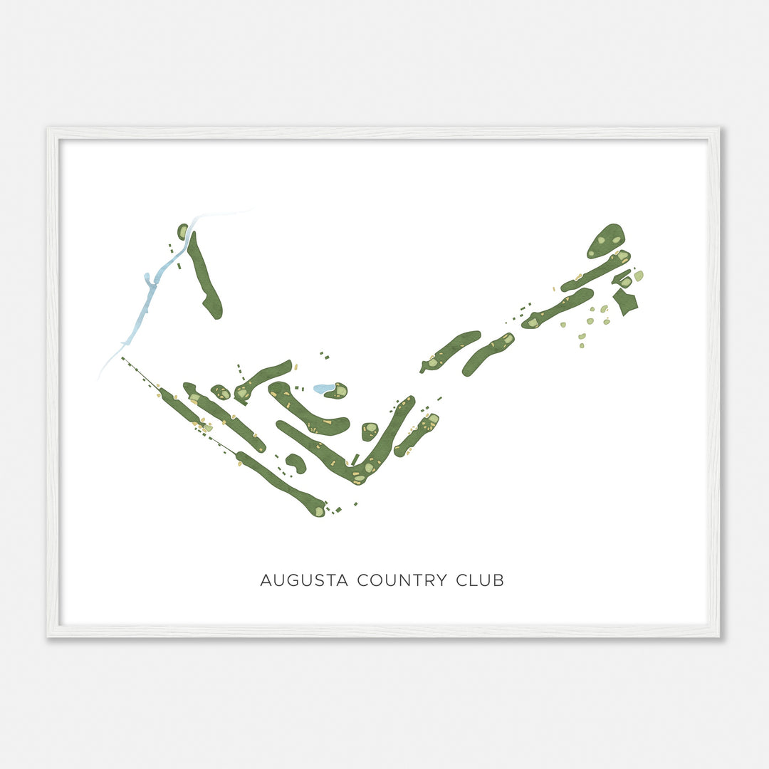 Print of Augusta Country Club Modern Map