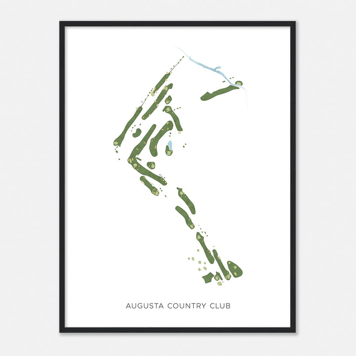 Print of Augusta Country Club Modern Map