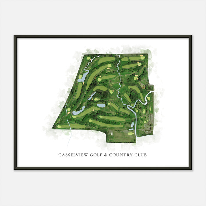 Print of Casselview Golf &amp; Country Club Classic Map