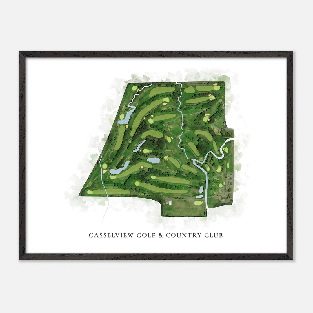 Print of Casselview Golf &amp; Country Club Classic Map
