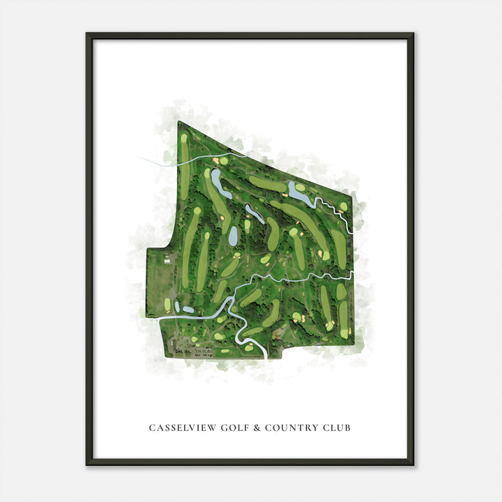 Print of Casselview Golf &amp; Country Club Classic Map