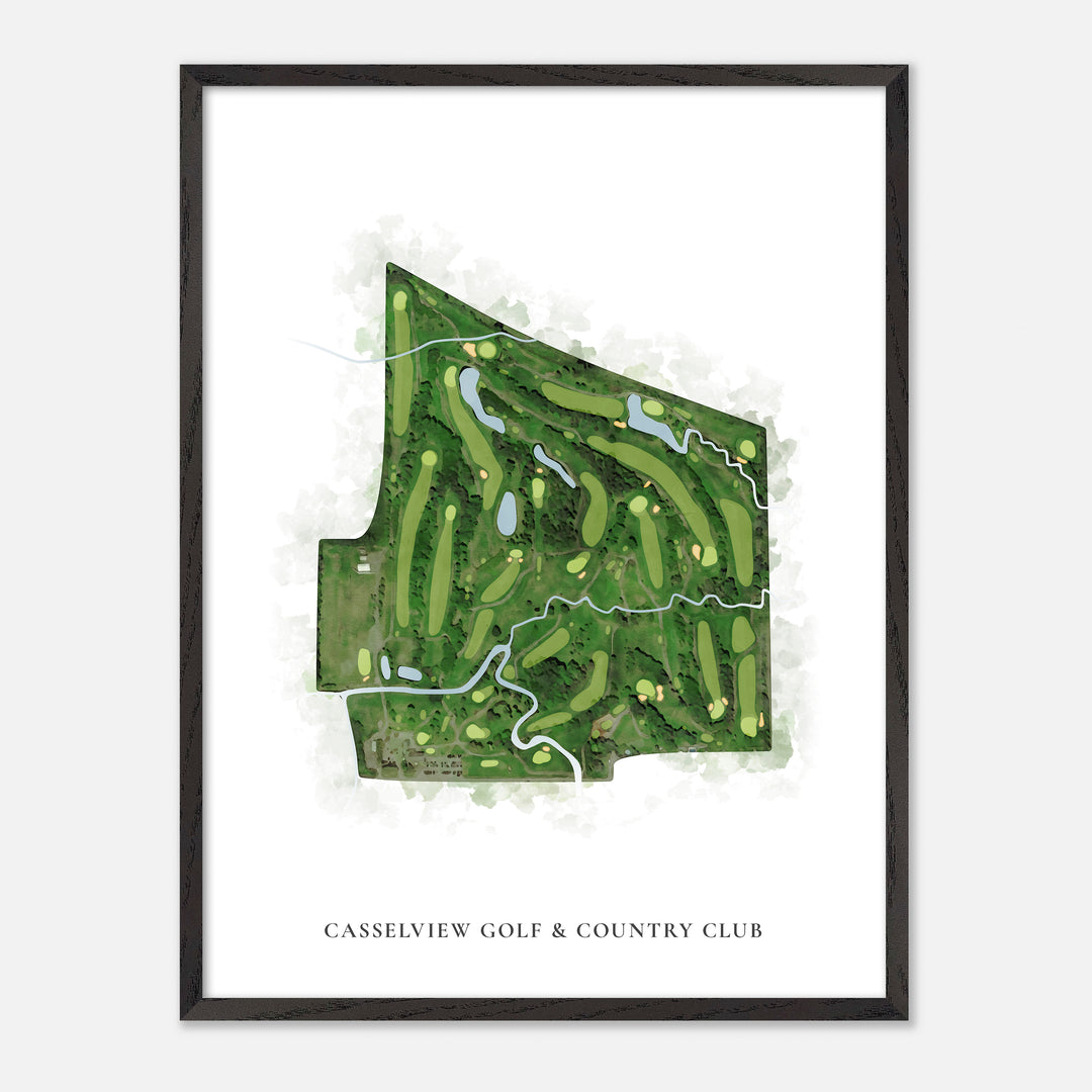 Print of Casselview Golf &amp; Country Club Classic Map