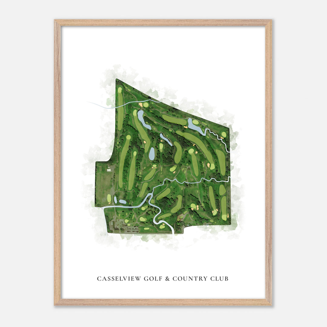 Print of Casselview Golf &amp; Country Club Classic Map