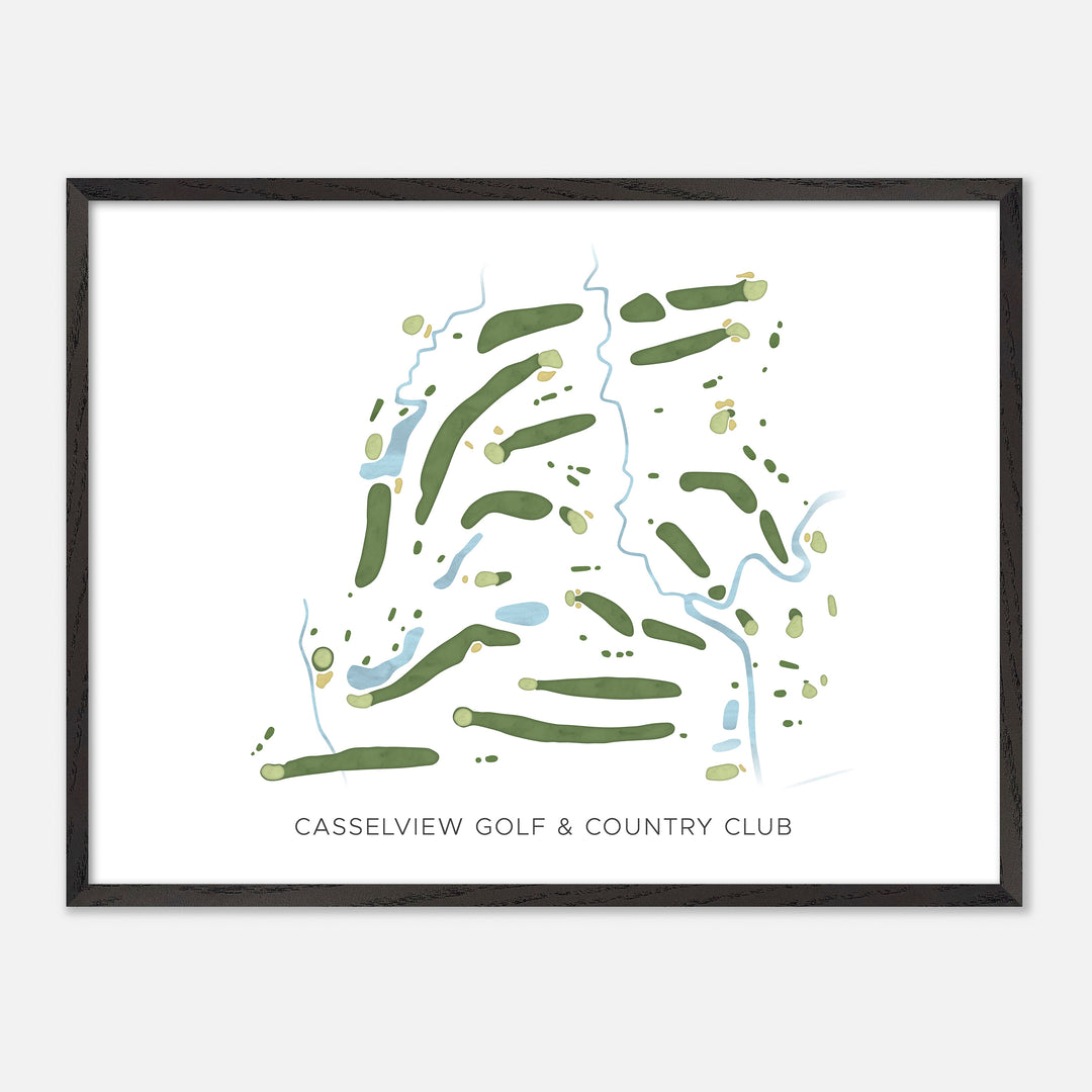Print of Casselview Golf &amp; Country Club Modern Map