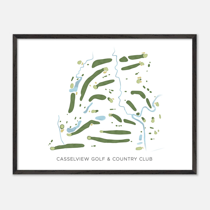 Print of Casselview Golf &amp; Country Club Modern Map