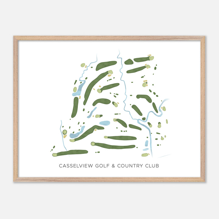 Print of Casselview Golf &amp; Country Club Modern Map